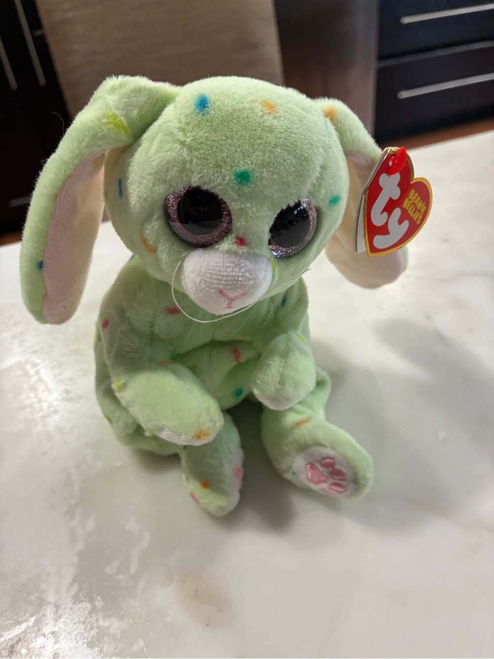 New Ty Beanie Bellies Peridot Green Bunny Rabbit Plush Stuffed Animal 2019